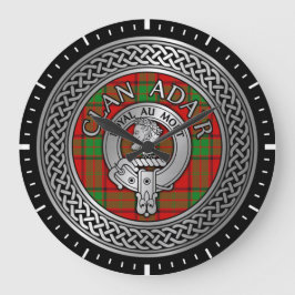 Clan Adair Crest & Tartan Knot Grote Klok