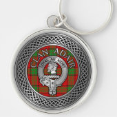 Clan Adair Crest & Tartan Knot Sleutelhanger (Voorkant)