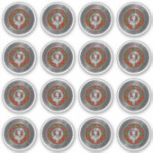 Clan Adair Crest & Tartan Knot Sticker (Voorkant)