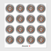 Clan Adair Crest & Tartan Knot Sticker (Vel)