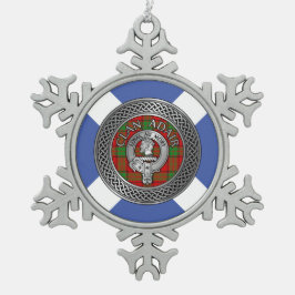 Clan Adair Crest & Tartan Knot Tin Sneeuwvlok Ornament