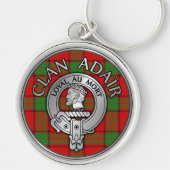 Clan Adair Crest & Tartan Sleutelhanger (Voorkant)