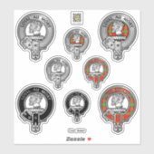 Clan Adair Crest & Tartan Sticker (Vel)