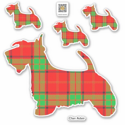 Clan Adair Scottie Sticker (Voorkant)