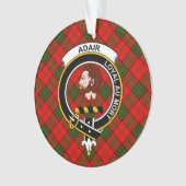 Clan Adair Tartan en Crest Ornament (voorkant)
