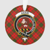 Clan Adair Tartan en Crest Ornament (voorkant)
