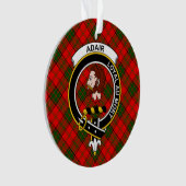 Clan Adair Tartan en Wapen Ornament (voorkant)