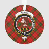 Clan Adair Tartan en Wapen Ornament (achterkant)
