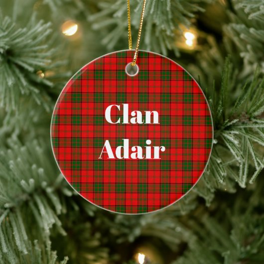 Clan Adair Tartan Keramisch Ornament (Boom)