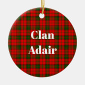 Clan Adair Tartan Keramisch Ornament (Voorkant)
