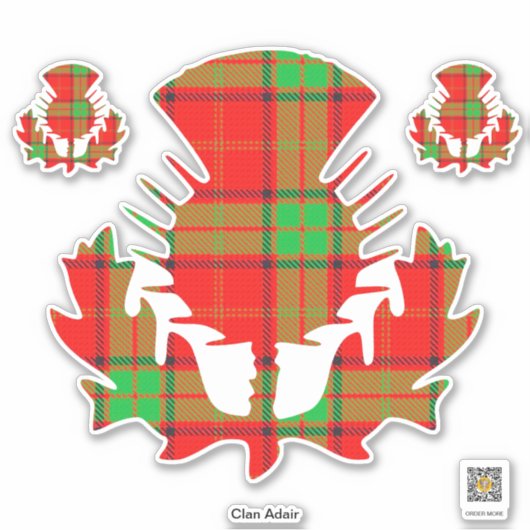 Clan Adair Thistle Sticker (Voorkant)