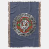 Clan Adair Wapenschild & Tartan Knoop Deken (Voorkant Verticaal)
