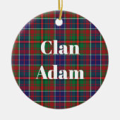 Clan Adam Ancient Tartan Keramisch Ornament (Voorkant)