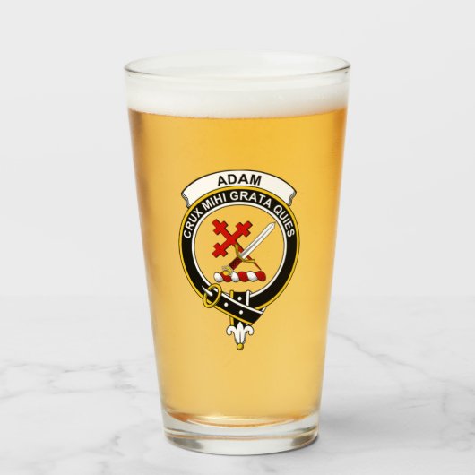 Clan Adam Beer Glass Glas (Voorkant gevuld)
