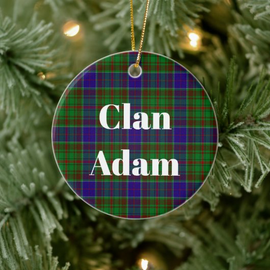 Clan Adam Hunting Tartan Keramisch Ornament (Boom)