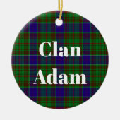 Clan Adam Hunting Tartan Keramisch Ornament (Voorkant)