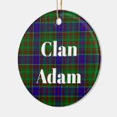 Clan Adam Jacht-Tartan Keramisch Ornament (Links)