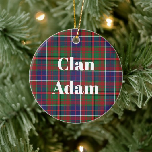 Clan Adam Oud Tartan Keramisch Ornament (Boom)