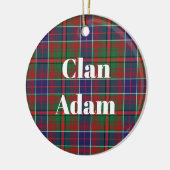 Clan Adam Oud Tartan Keramisch Ornament (Links)