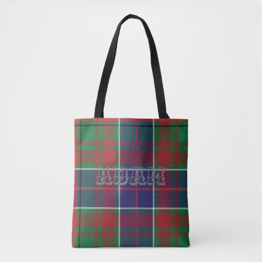 Clan Adam tartan Tote Bag (Voorkant)
