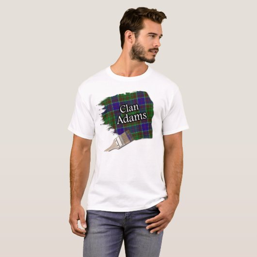 Clan Adams Schots Tartan Paint Shirt (Voorkant volledig)