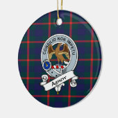 Clan Agnew Badge Tartan Pset Keramisch Ornament (Links)