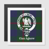 Clan Agnew Crest Badge en Tartan (Voorkant / Achterkant)