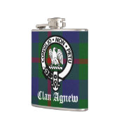 Clan Agnew Crest Badge en Tartan Heupfles (Links)