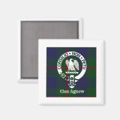 Clan Agnew Crest Badge en Tartan Magneet (Voorkant / Achterkant)