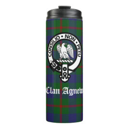 Clan Agnew Crest Badge en Tartan Thermosbeker