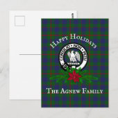 Clan Agnew Crest & Tartan Holiday Briefkaarten (Voorkant / Achterkant)