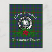 Clan Agnew Crest & Tartan Holiday Briefkaarten (Voorkant)