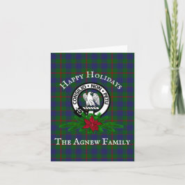 Clan Agnew Crest & Tartan Holiday Kaart