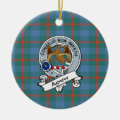 Clan Agnew Oude Badge Tartan Schotse Plaid Keramisch Ornament (Voorkant)