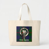 Clan Agnew Tartan Crest Grote Tote Bag (Voorkant)