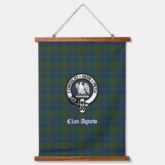 Clan Agnew Tartan Crest  Hangend Wandkleed (Voorkant)