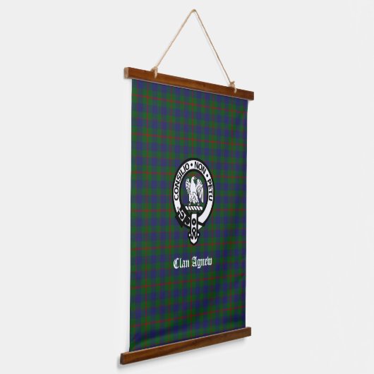 Clan Agnew Tartan Crest  Hangend Wandkleed (Gebogen)