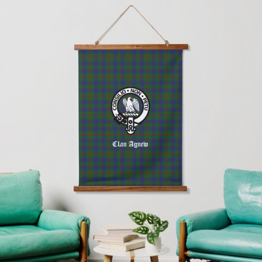 Clan Agnew Tartan Crest  Hangend Wandkleed (Woonkamer)