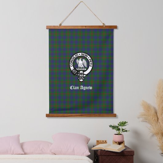 Clan Agnew Tartan Crest  Hangend Wandkleed (Slaapkamer)