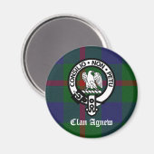 Clan Agnew Tartan Crest Magneet (Voorkant / Achterkant)