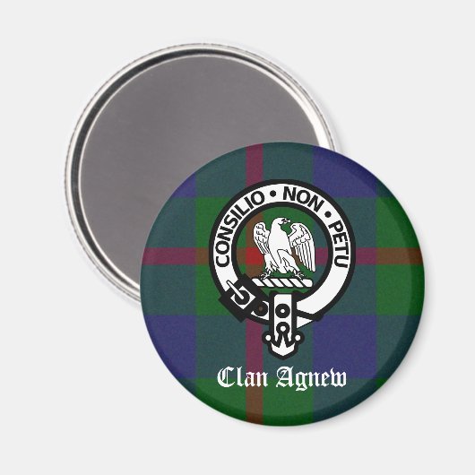 Clan Agnew Tartan Crest Magneet (Voorkant / Achterkant)