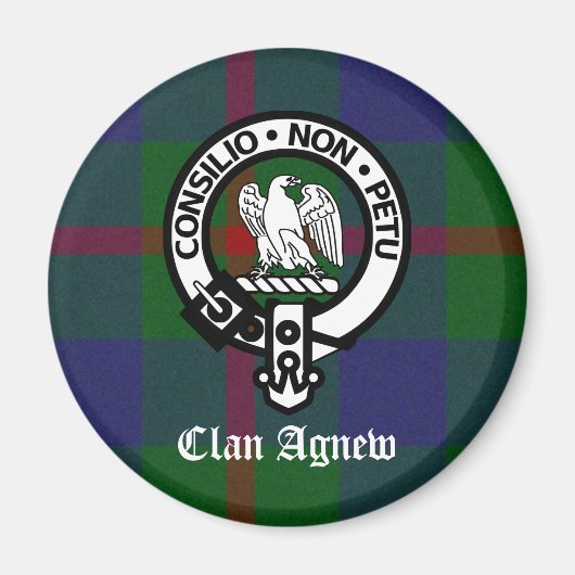 Clan Agnew Tartan Crest Magneet (Voorkant)