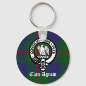 Clan Agnew Tartan Crest Sleutelhanger (Voorkant)