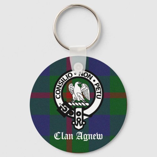 Clan Agnew Tartan Crest Sleutelhanger (Voorkant)