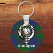 Clan Agnew Tartan Crest Sleutelhanger (Voorkant)