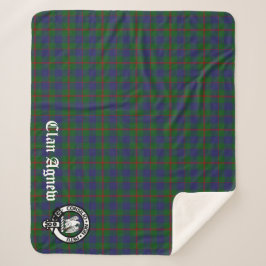Clan Agnew Tartan en Crest Badge Sherpa Deken