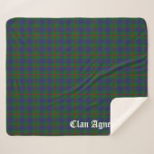 Clan Agnew Tartan en Crest Badge Sherpa Deken (Voorkant (horizontaal))