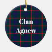 Clan Agnew Tartan Keramisch Ornament (Voorkant)