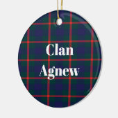Clan Agnew Tartan Keramisch Ornament (Links)