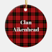 Clan Aikenhead Tartan Keramisch Ornament (Voorkant)